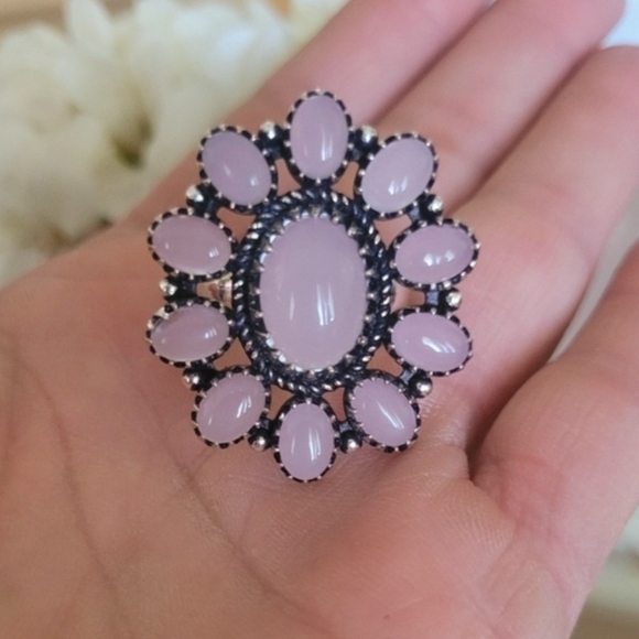 🩷Genuine Rose Quartz Gemstone Sterling Silver Stamped - Picture 1 of 5
